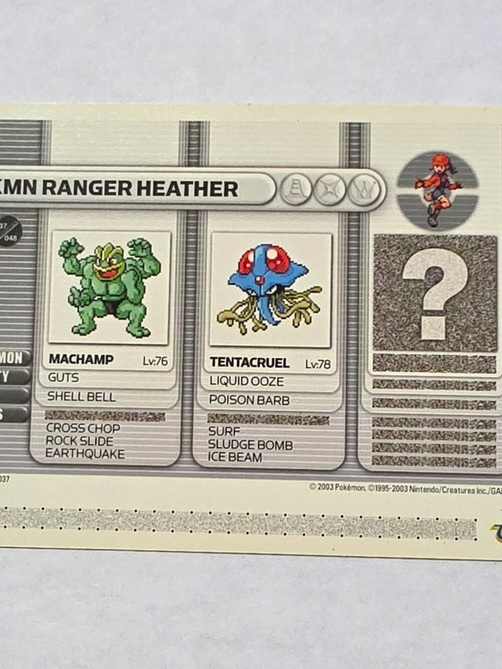 2003 Pokemon Battle e-Card PKMN Ranger Heather A08-037 Nintendo English